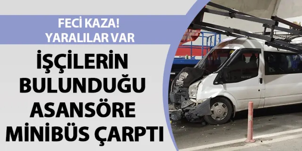 Artvin'de feci kaza! İşçilerin bulunduğu asansöre minibüs çarptı