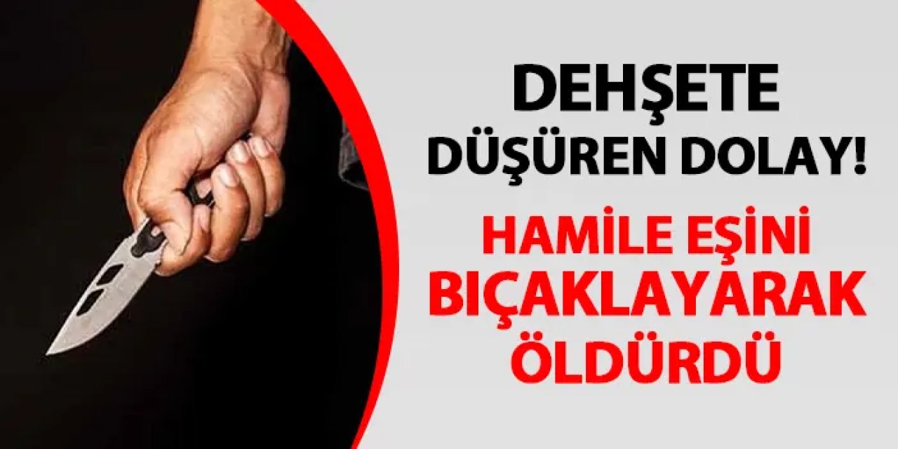 Dehşete düşüren olay! 3 aylık hamile eşini bıçaklayarak öldürdü