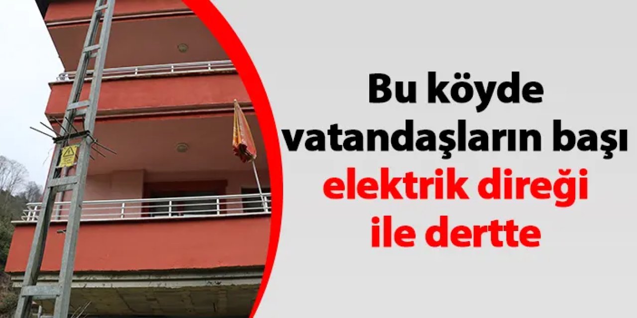 Bu köyde vatandaşların başı elektrik direği ile dertte