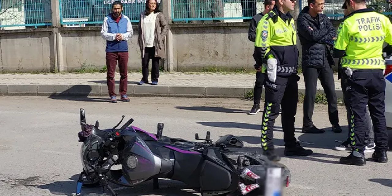 Samsun'da motosiklet ile otomobil çarpıştı! 1 yaralı