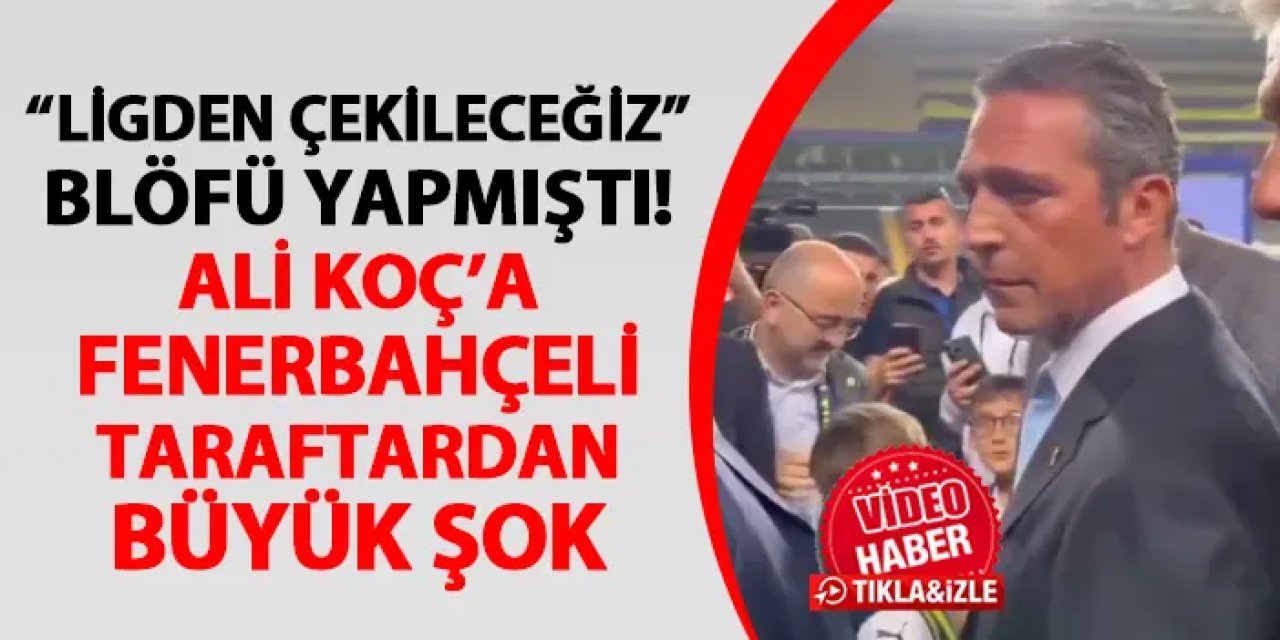 "Ligden çekileceğiz" blöfü yapan Ali Koç'a kendi taraftarından şok! "Niye çağırdın bizi buraya?"