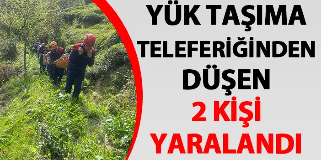 Rize'de yük taşıma teleferiğinden düşen 2 kişi yaralandı