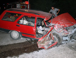 Gümüşhane'de kaza 1 ölü 3 yaralı