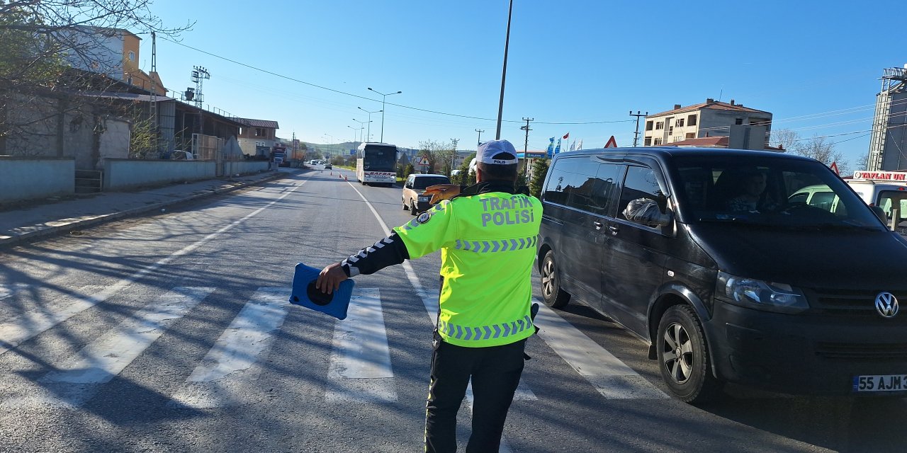 Samsun’da bayram öncesi trafik uygulaması