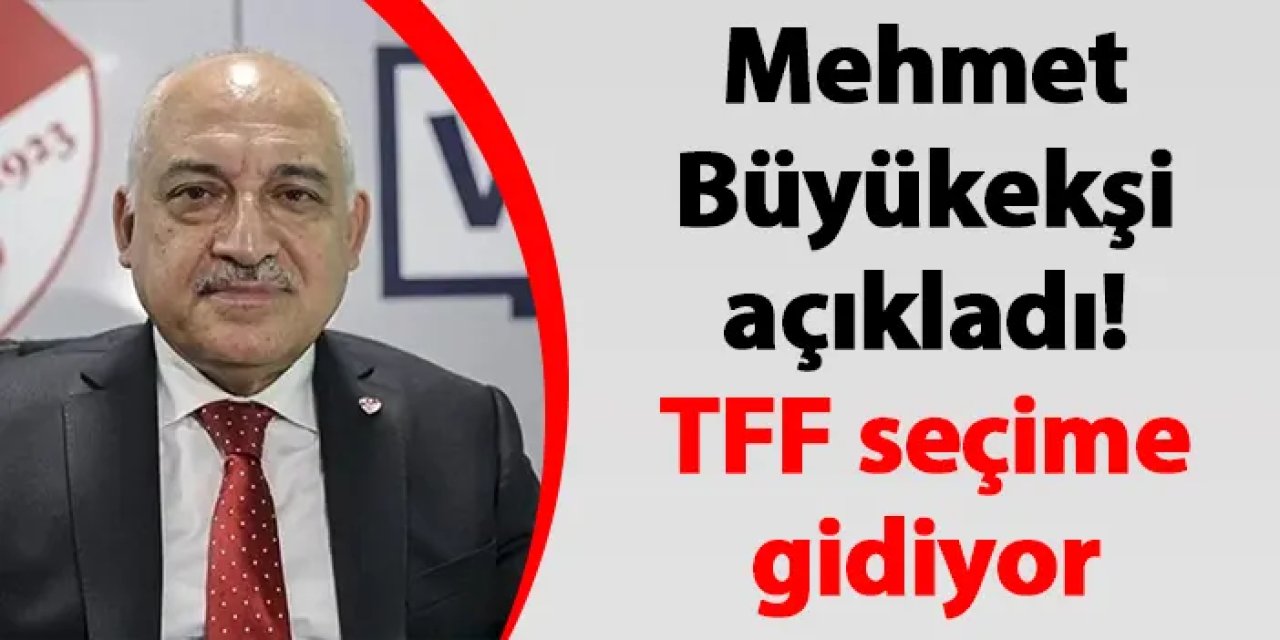 Mehmet Büyükekşi açıkladı! TFF seçime gidiyor