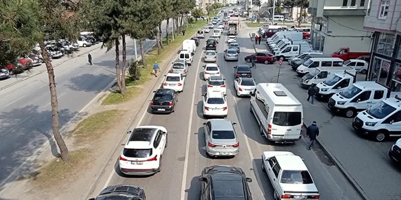Samsun-Ordu kara yolunda yoğunluk! Durma noktasına geldi