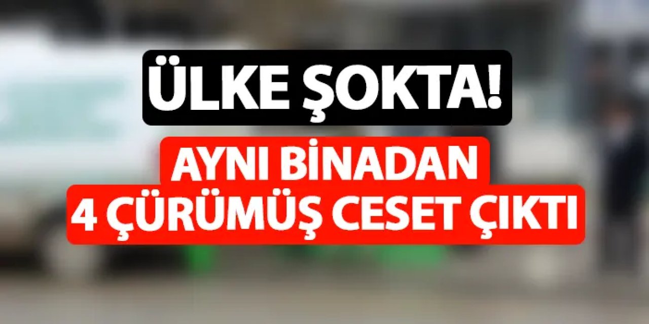 Ülke şokta! Aynı binadan 4 çürümüş ceset çıktı