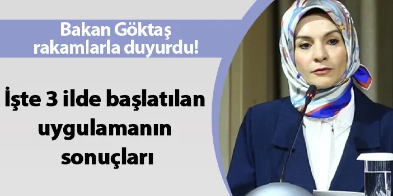 Bakan Göktaş rakamlarla duyurdu! İşte 3 ilde başlatılan uygulamanın sonuçları