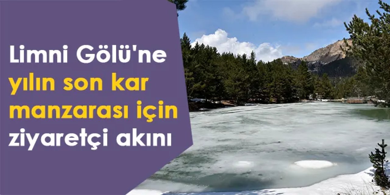 Limni Gölü'ne yılın son kar manzarası için ziyaretçi akını