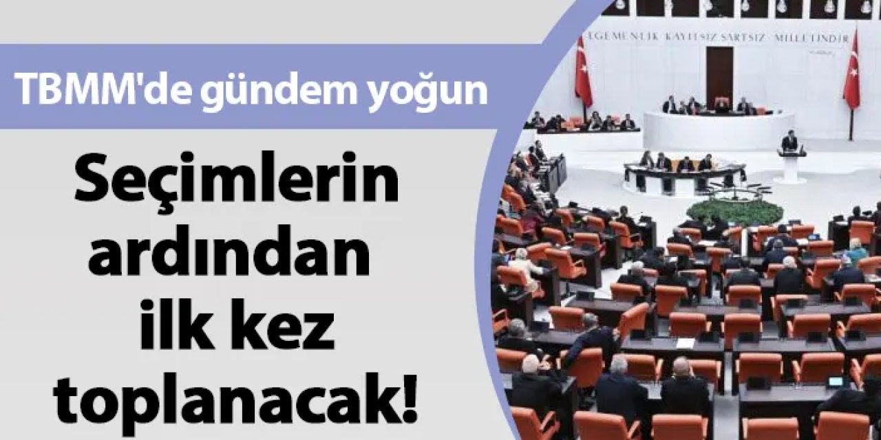 Seçimlerin ardından ilk kez toplanacak! TBMM'de gündem yoğun