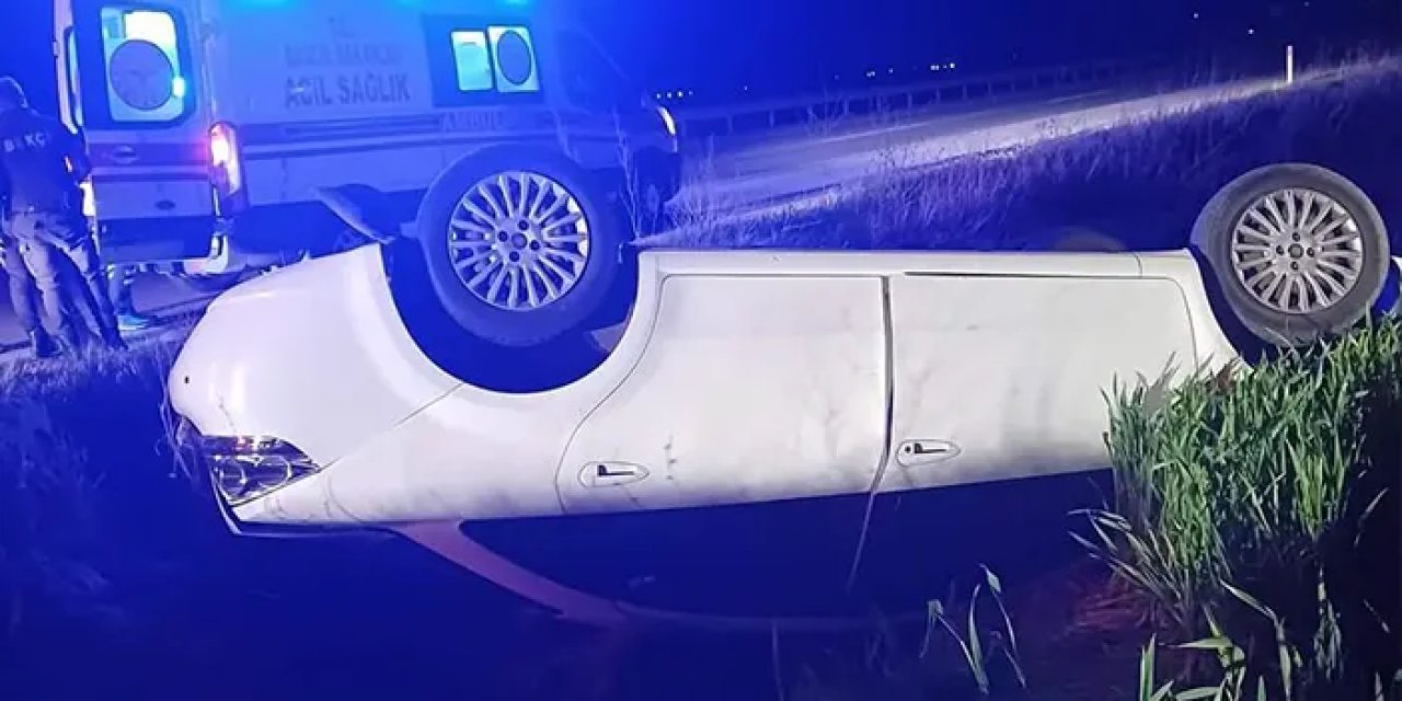 Kırklareli'de otomobil devrildi! 3 yaralı