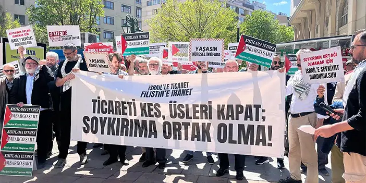 Eskişehir'de İsrail ile ticaretin sonlanması için eylem