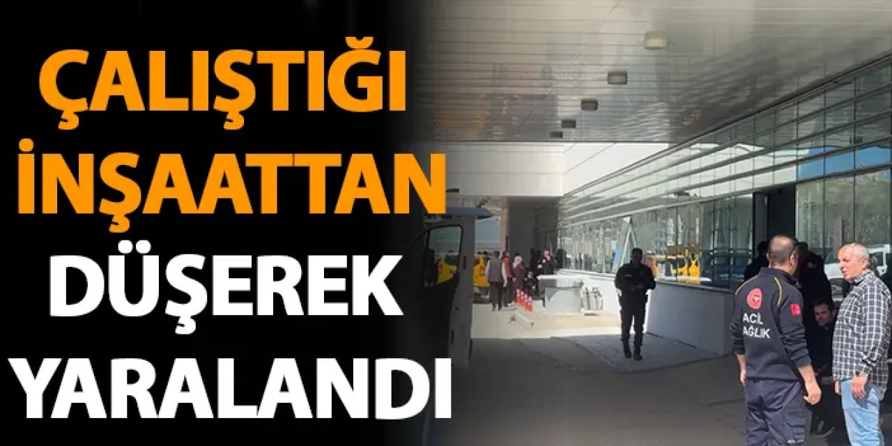 Bayburt'ta çalıştığı inşaattan düşerek yaralandı