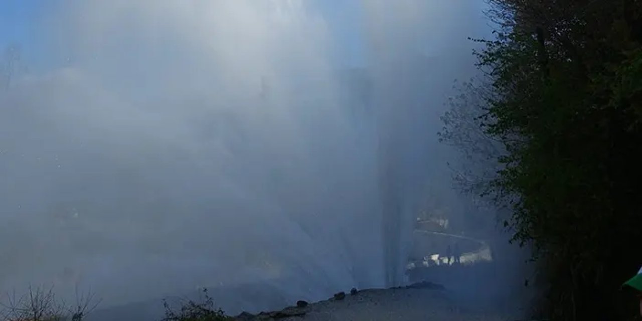 Giresun’da su borusu patladı!