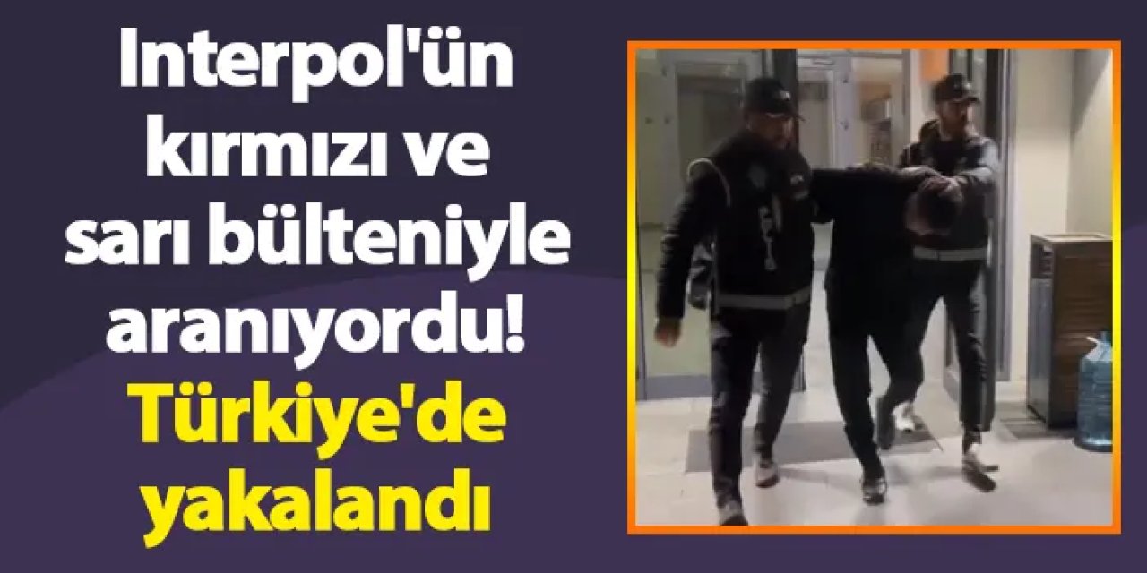Interpol'ün kırmızı ve sarı bülteniyle aranıyordu! Türkiye'de yakalandı