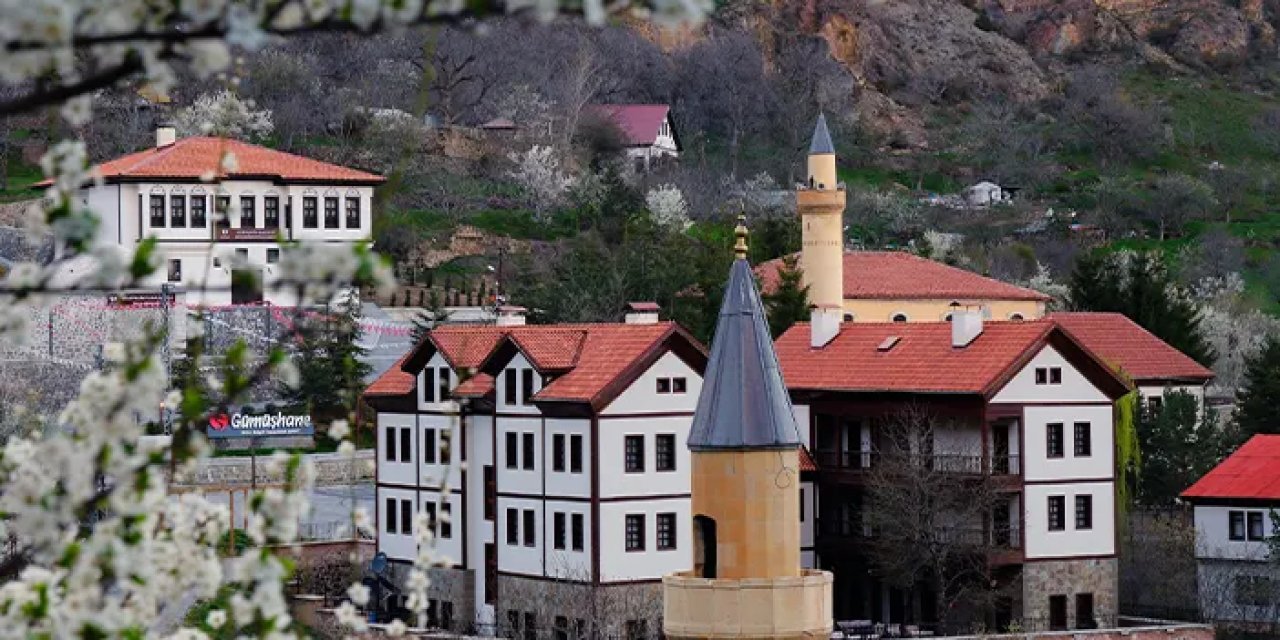 Gümüşhane'de tarihi mahallede bahar güzelliği