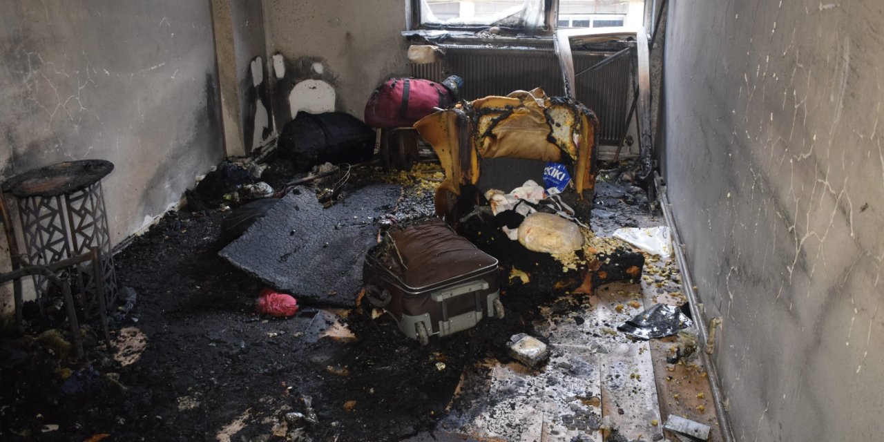 Samsun'da korku dolu anlar! Yangında dumandan etkilenen kişi hastaneye kaldırıldı