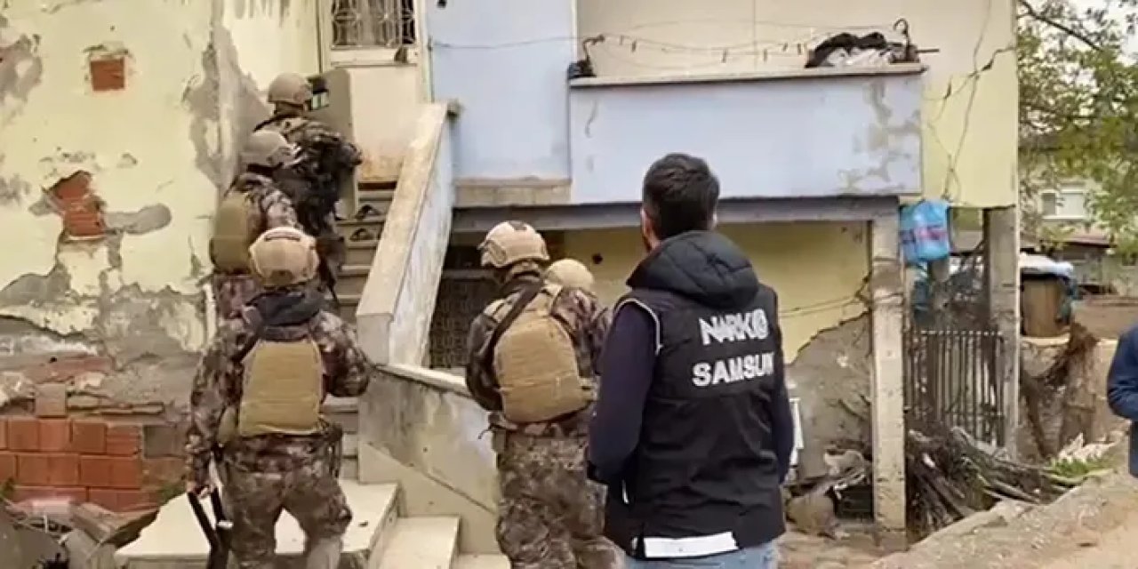 Samsun'da özel harekat destekli uyuşturucu operasyonu! 10 kişi gözaltında