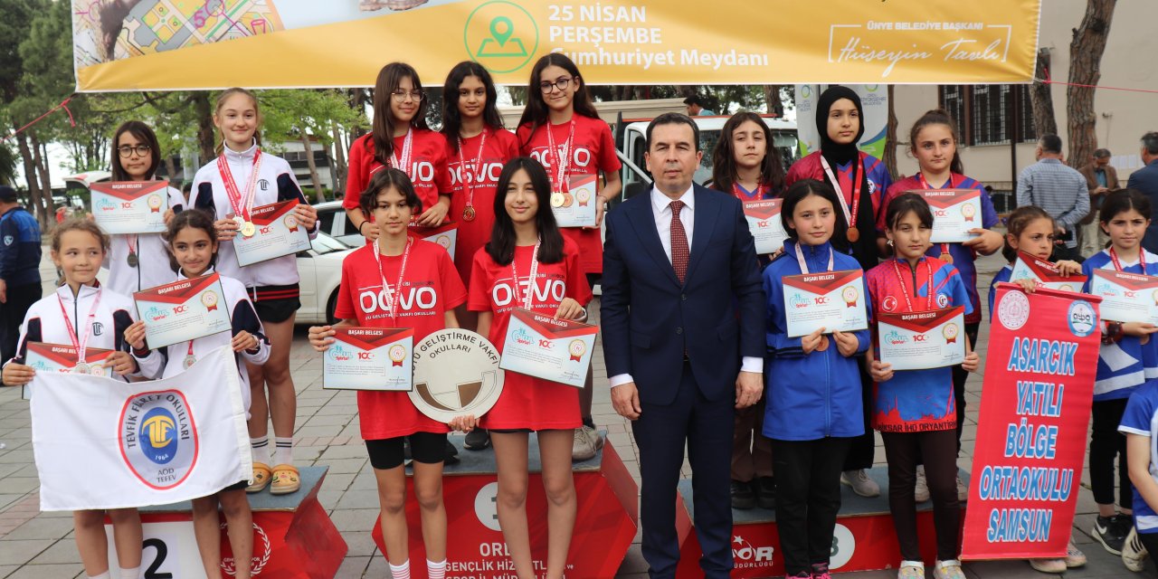 Ordu'da minikler için keyifli  oryantiring yarışması