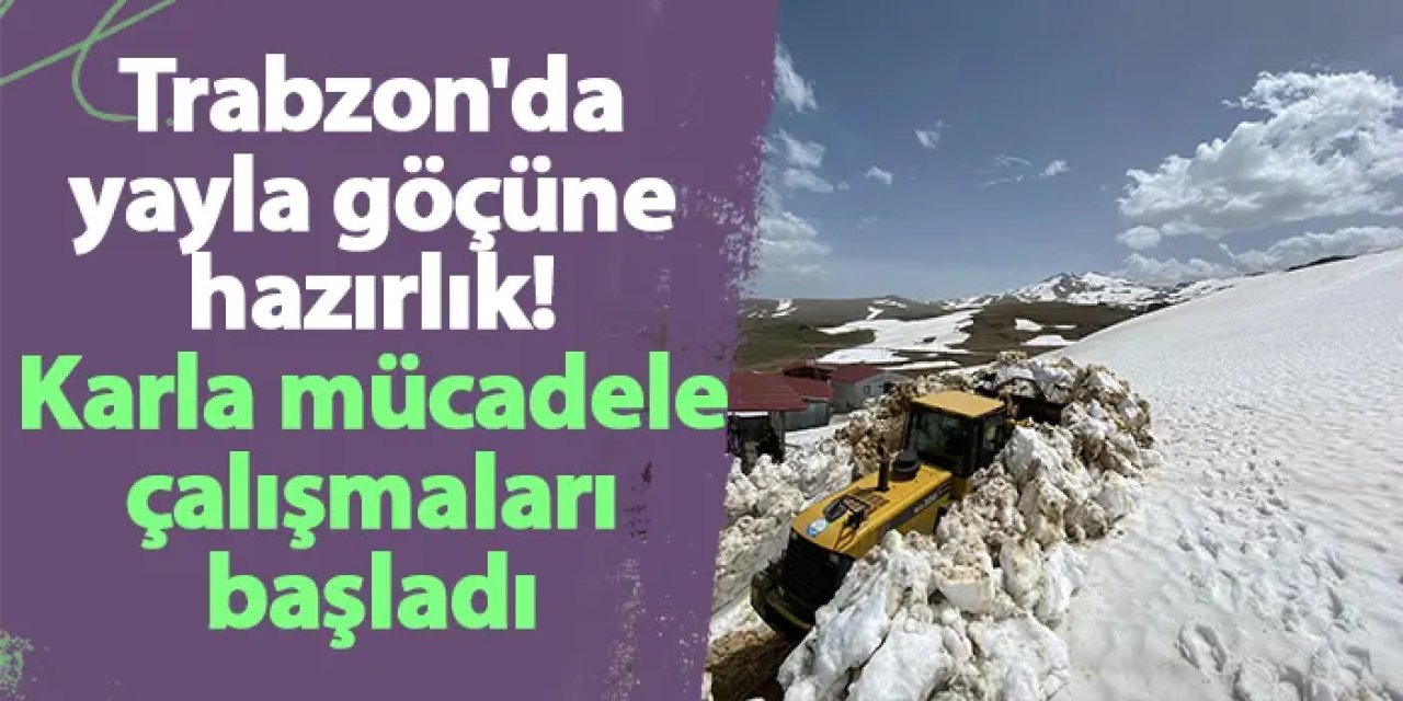 Trabzon'da yayla göçüne hazırlık! Karla mücadele çalışmaları başladı