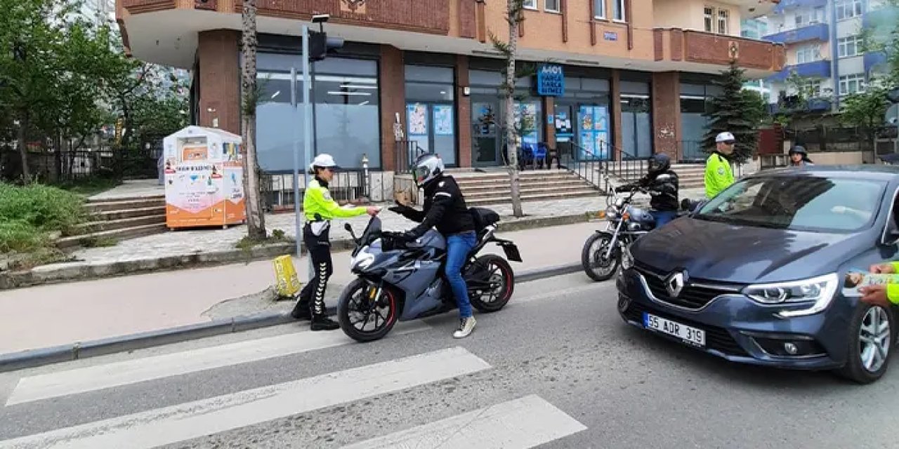 Samsun'da trafik kuralları için bilgilendirme yapıldı