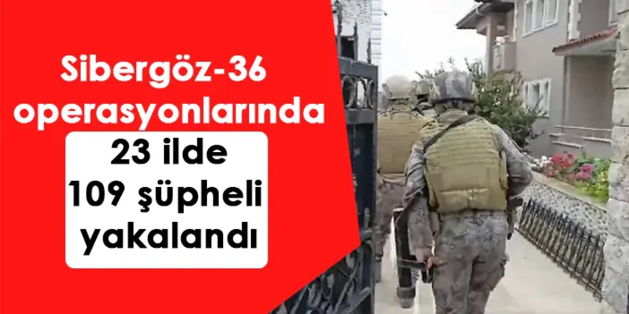 Sibergöz-36 operasyonlarında 23 ilde 109 şüpheli yakalandı