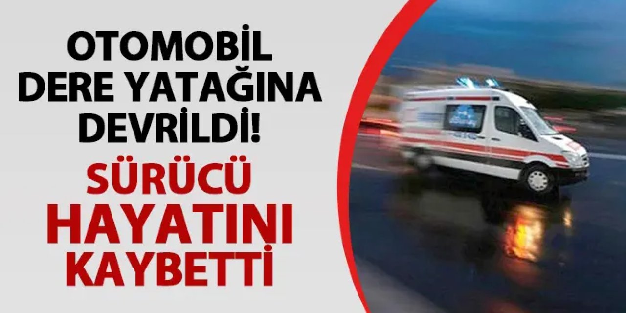 Giresun'da otomobil dere yatağına uçtu! Sürücü hayatını kaybetti