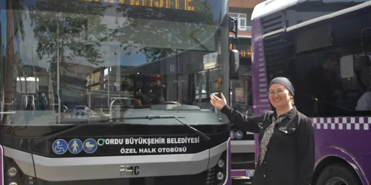Ordu’da özel halk otobüsü şoförlüğü yapan tek kadın: Ayşegül Kurt