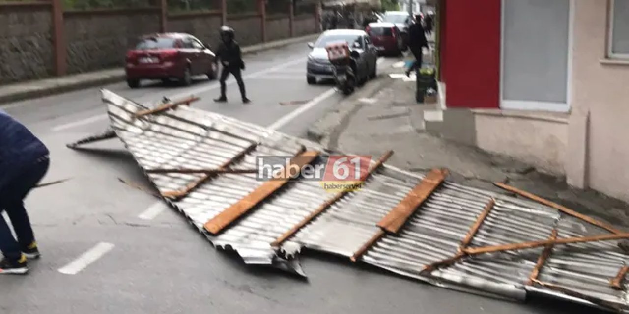 Trabzon'u fırtına vurdu! Hastanenin çatısı uçtu