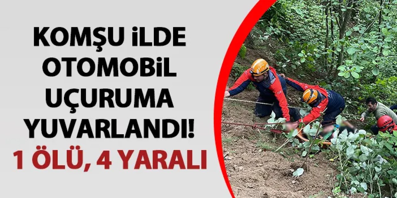 Rize'de otomobil uçuruma yuvarlandı! 1 ölü, 4 yaralı