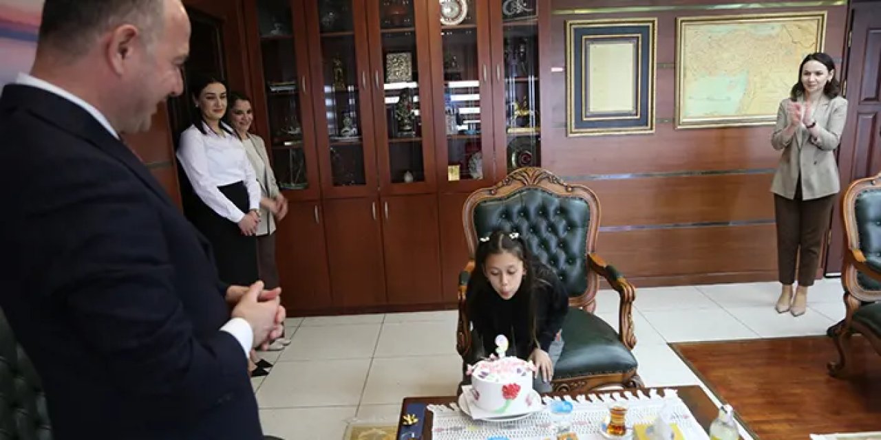 Giresun Valisi Serdengeçti'den şehit kızına doğum günü sürprizi
