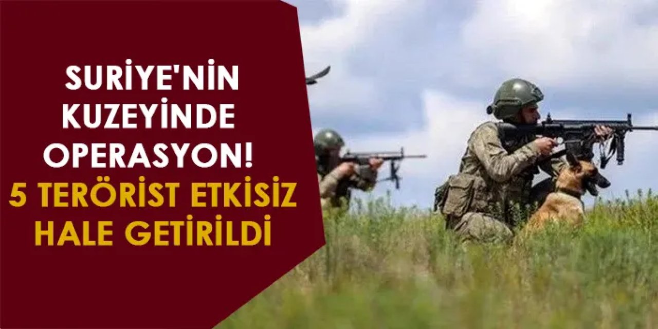 Suriye'nin kuzeyinde operasyon! 5 terörist etkisiz