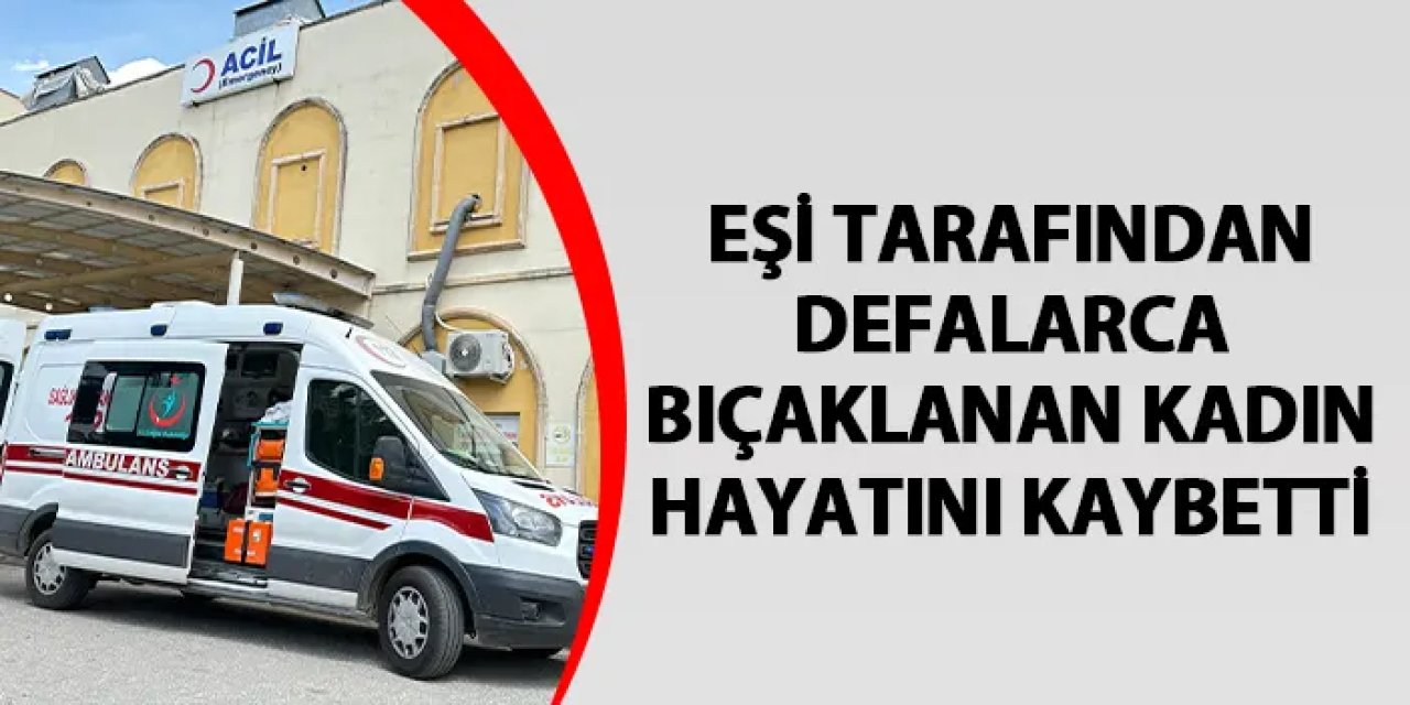 Mardin'de eşi tarafından defalarca bıçaklandı