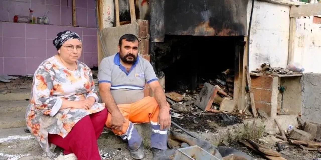 Samsun'da kendi emekleriyle yapmıştılar! Evleri küle döndü