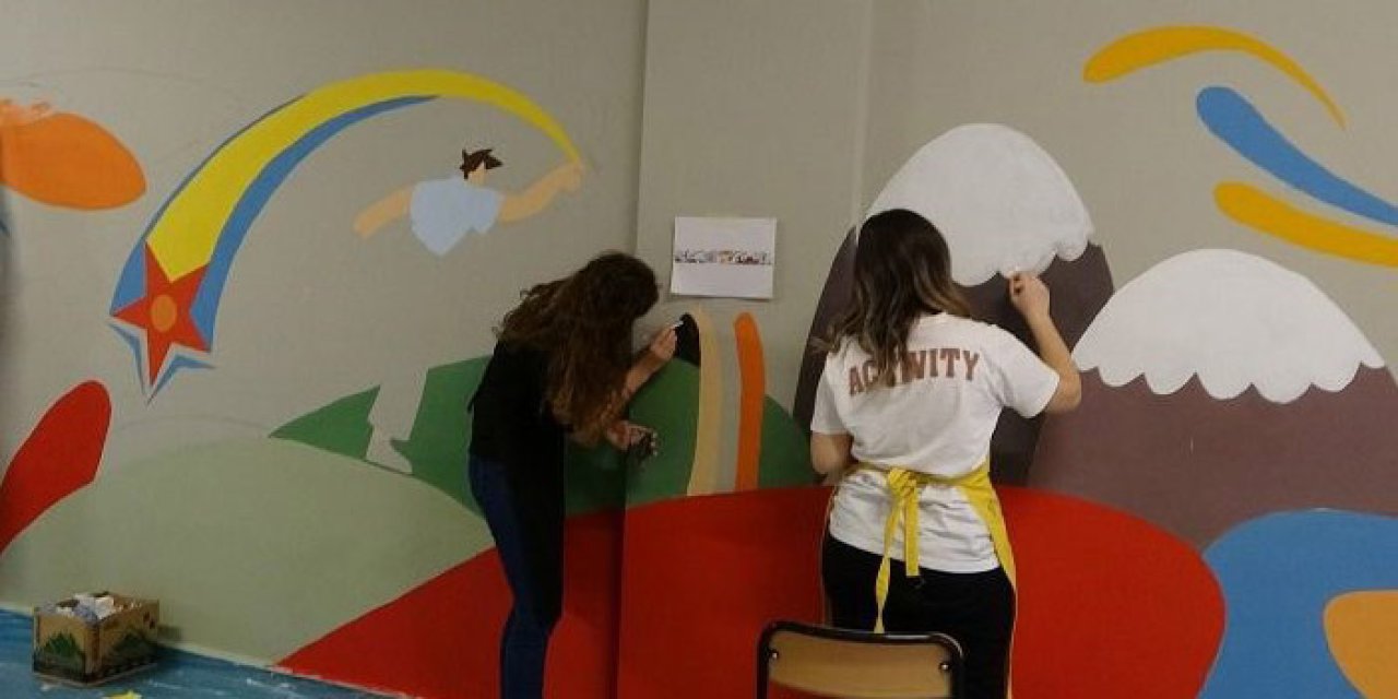 Samsun'da çocuk cezaevinde 'Sanat Sokağı'