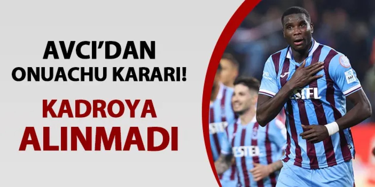 Trabzonspor'da yıldız isim Ankaragücü maçı kadrosunda yok!