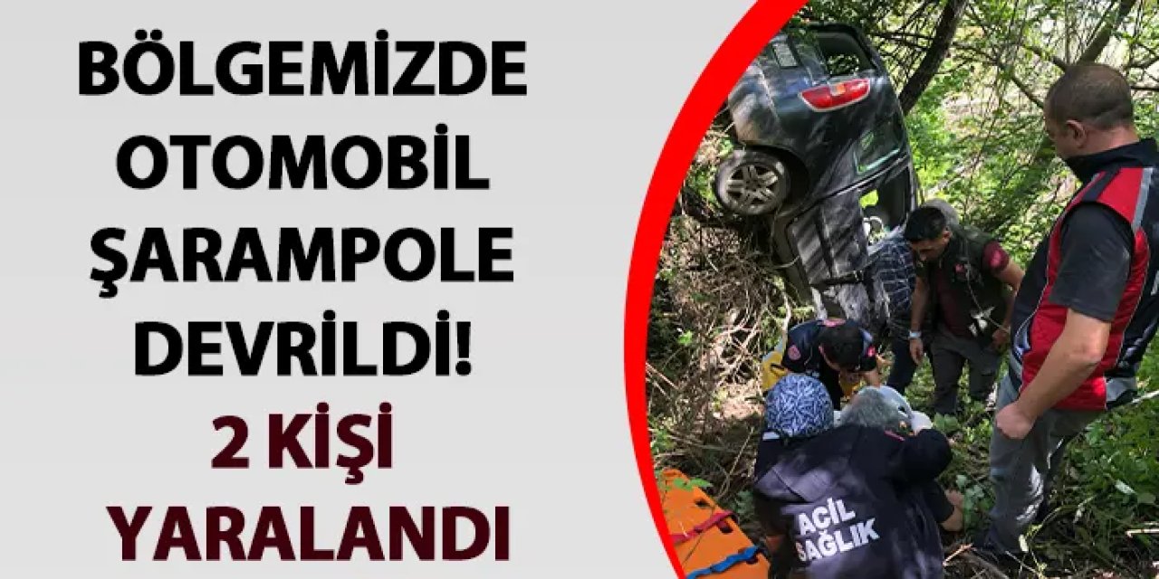 Artvin'de otomobil şarampole devrildi! 2 kişi yaralandı