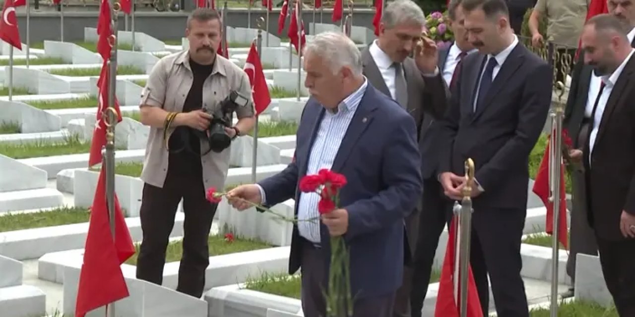 Trabzon'da bayram öncesinde şehitlik ziyareti