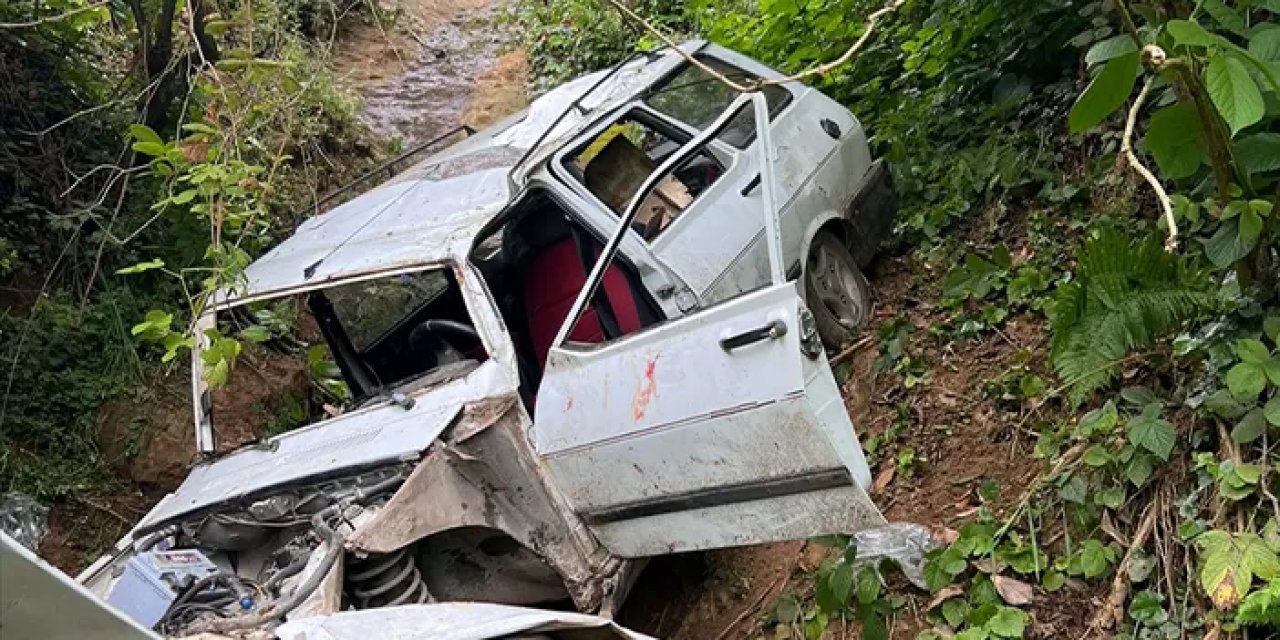Ordu'da otomobil 200 metrelik uçuruma yuvarlandı! 5 yaralı var