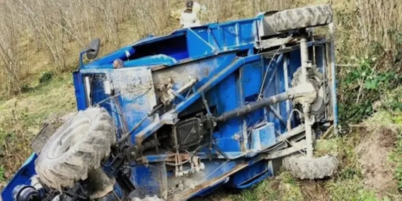Ordu'da tarım aracı devrildi! 1 ölü