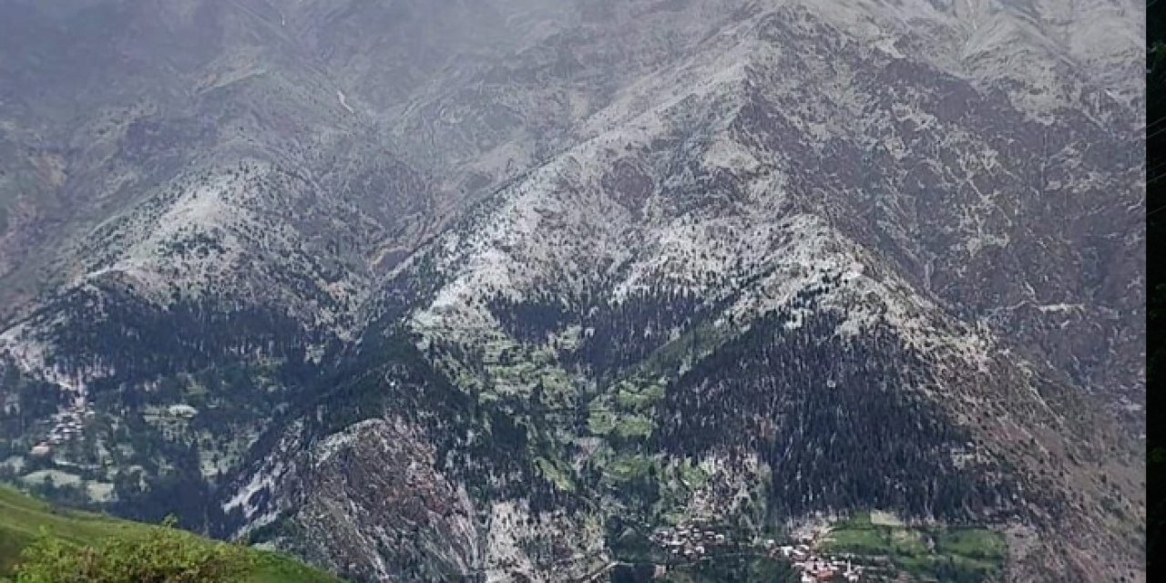 Artvin Yusufeli’nde dolu yağışı mezra ve yayla yollarını kapattı