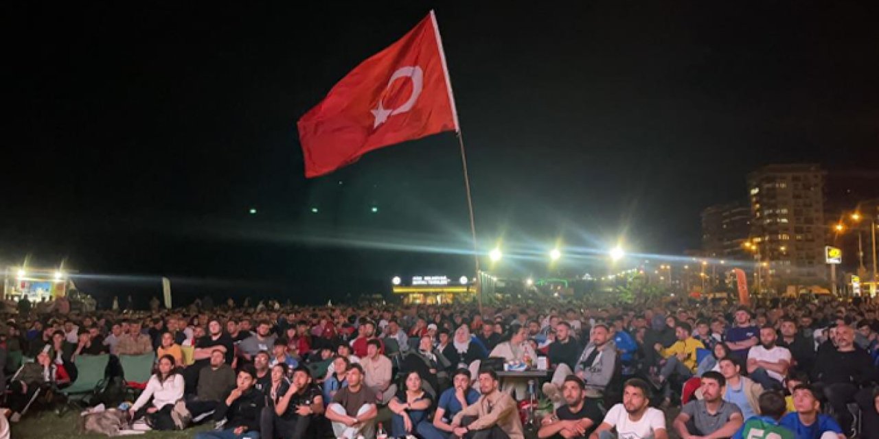 Rize'de milli maç heyecanı! Büyük sevinç yaşandı
