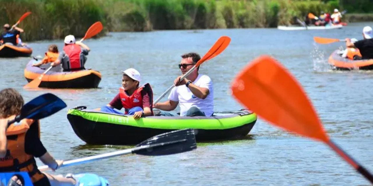 Samsun’da kano çılgınlığı! Çocuklar ilk kez denedi