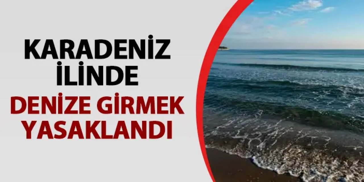 Karadeniz ilinde denize girmek yasaklandı