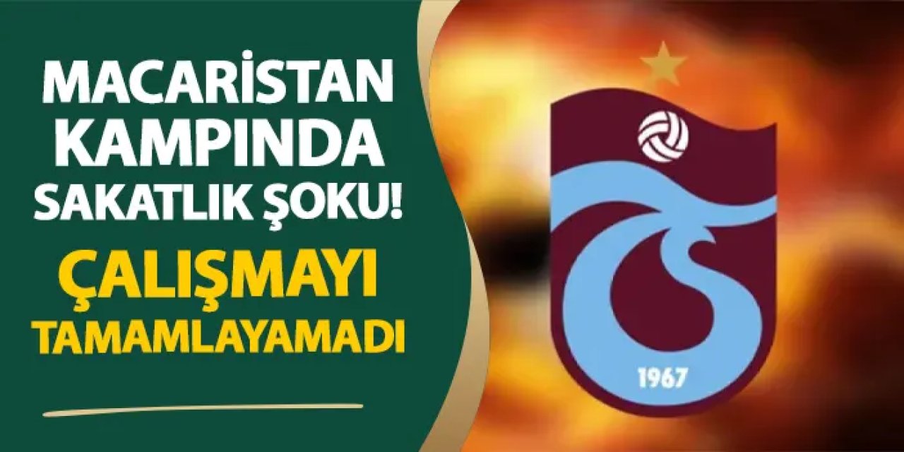 Trabzonspor'a kötü haber! Genç oyuncu antrenmanı tamamlayamadı