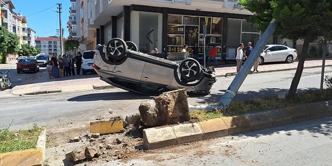 Samsun'da cip devrildi! 2 yaralı