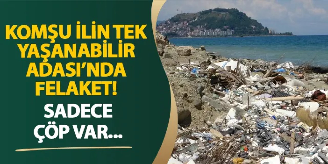 Giresun’un tek yaşanabilir adasında felaket! Sadece çöp var...