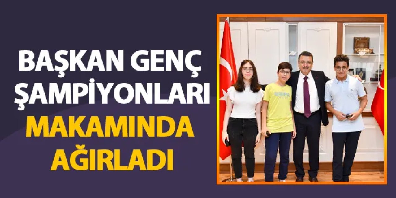 Başkan Genç şampiyonları ağırladı
