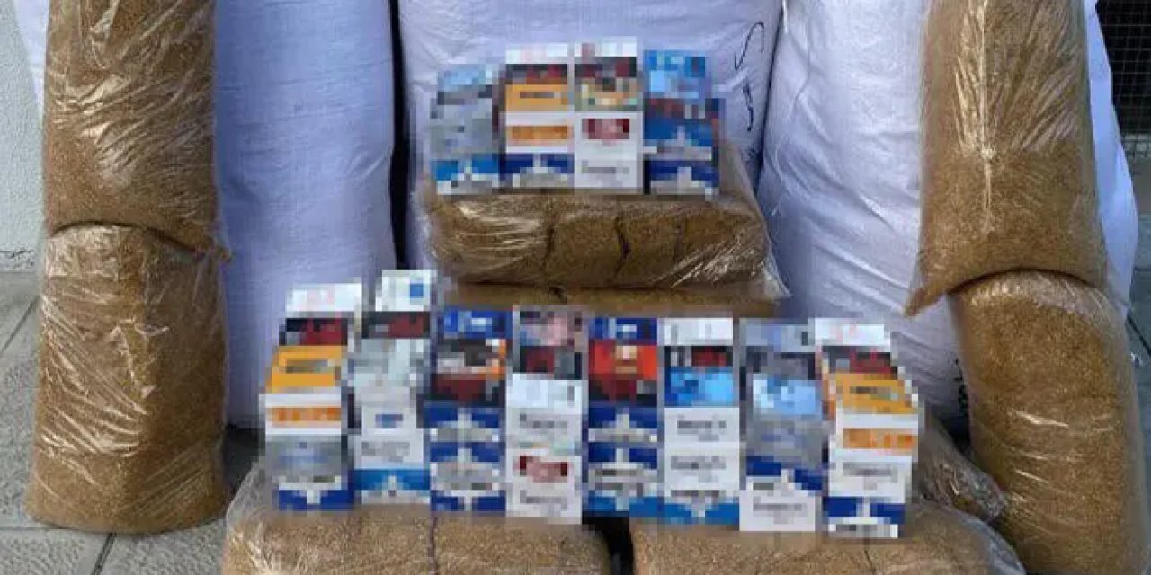 Samsun'da kaçak tütün ve makaron ele geçirildi