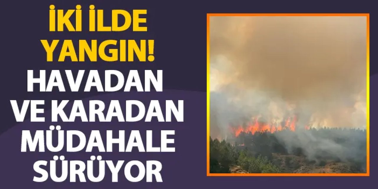 İki ilde yangın! Havadan ne karadan müdahale sürüyor